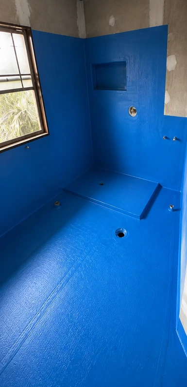 AI-aligned view of the waterproofed shower room based on its published after photograph